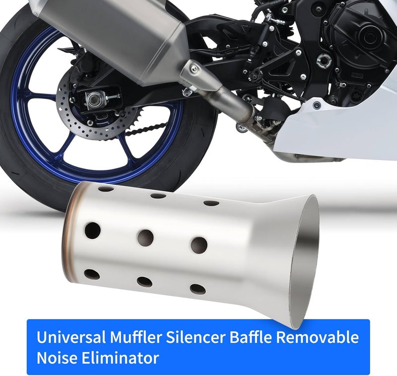 RIDLOG Motorcycle DB Killer 51mm Universal Muffler Silencer Baffle Removable Noise Eliminator Motorcycle Exhaust Pipe Muffler Fit for Harley Honda Kawasaki Suzuki Yamaha - Image 3